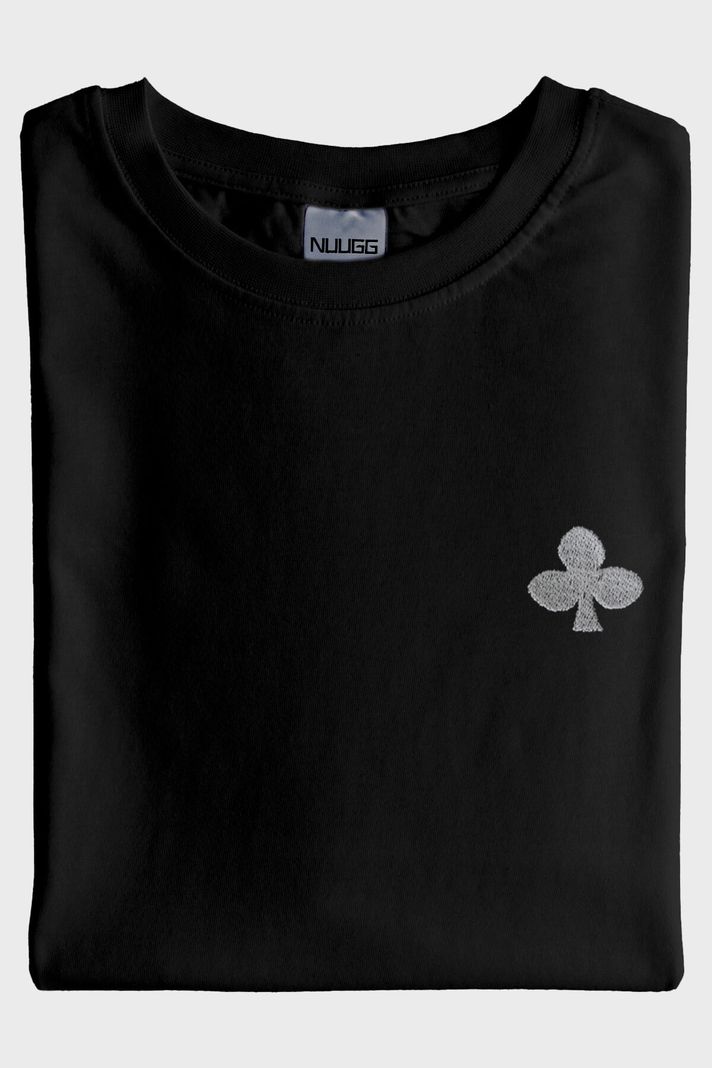 Sinek Sembol Desenli Siyah Tişört