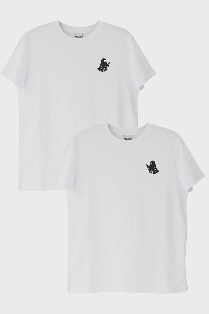 Hayalet Silüeti Beyaz Tişört