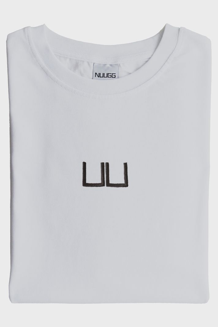 UU Gri Logolu Nakışlı T-shirt