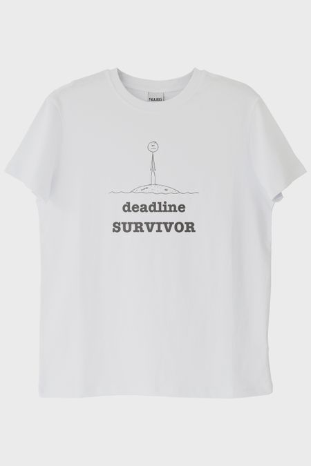 Deadline Survivor Beyaz Tişört