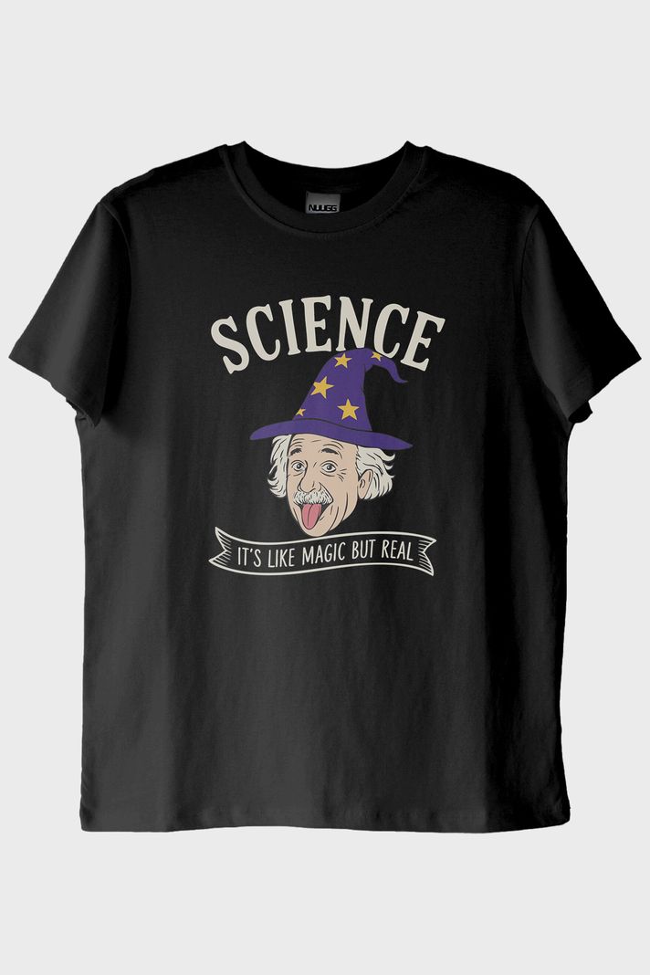 Science Magic But Real Siyah Tişört