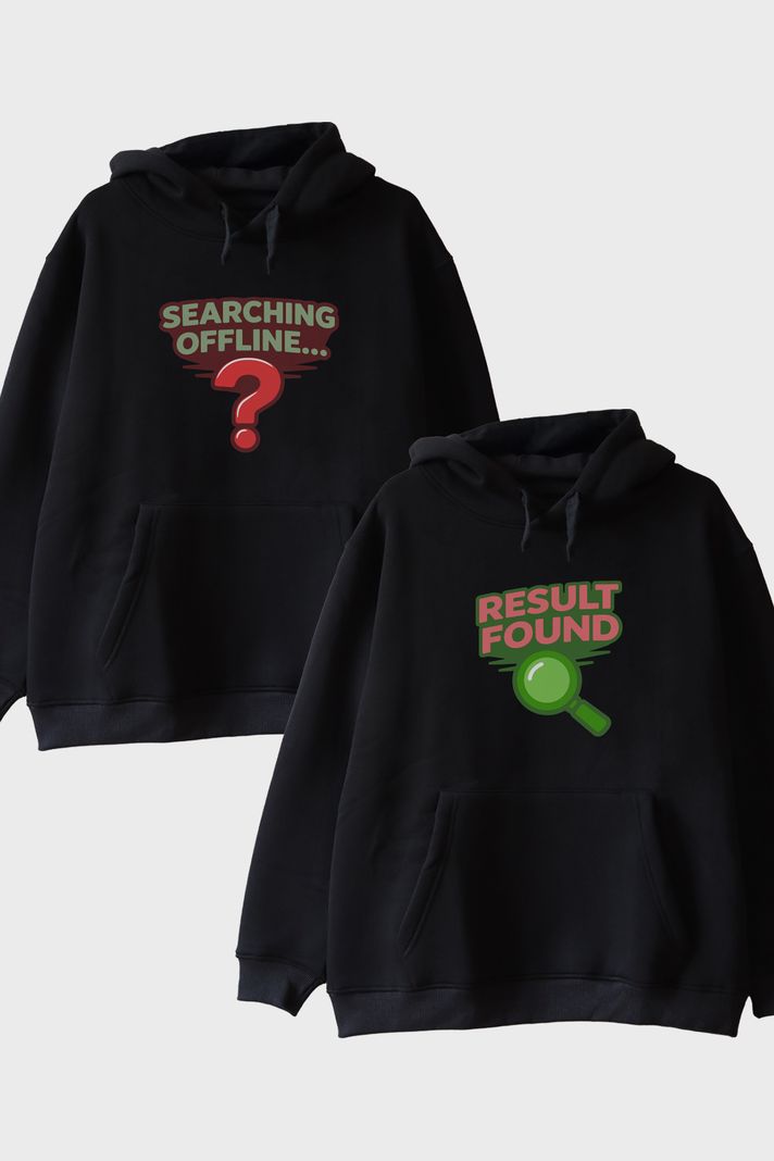 Searching Offline Siyah Hoodie