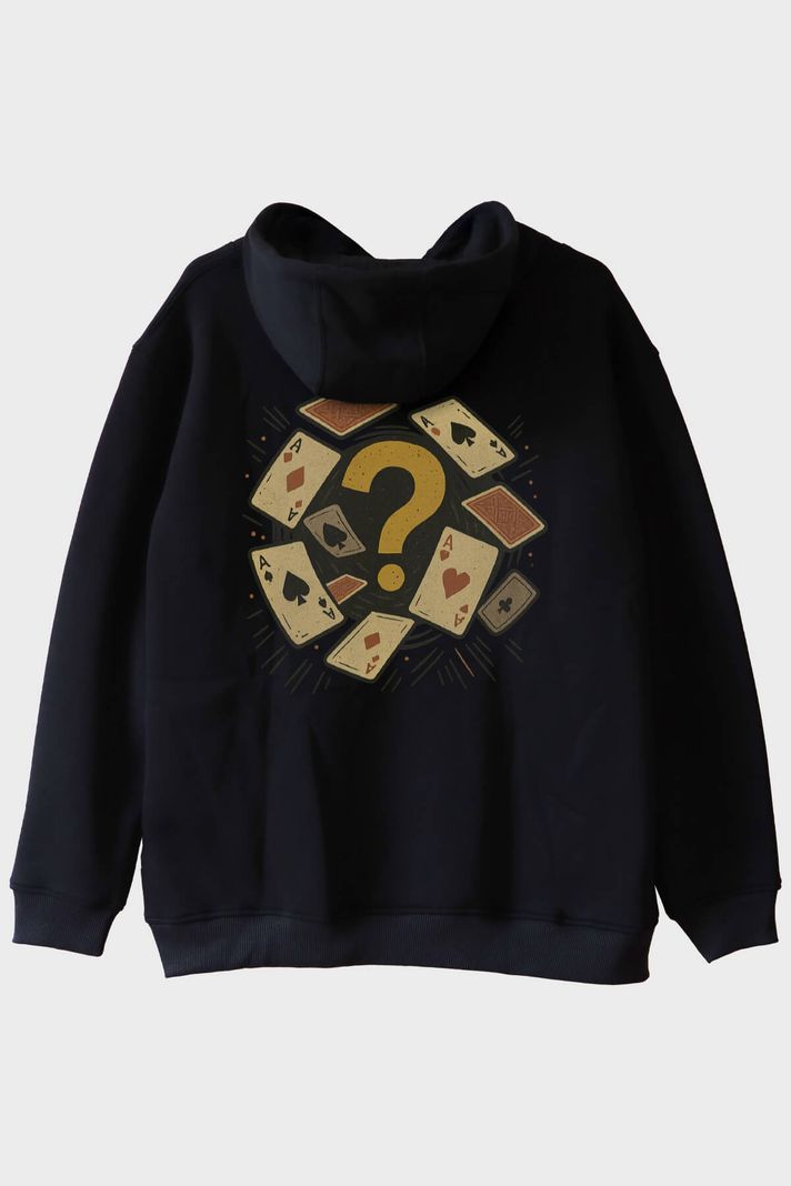 Gizemli İşaret Siyah Hoodie