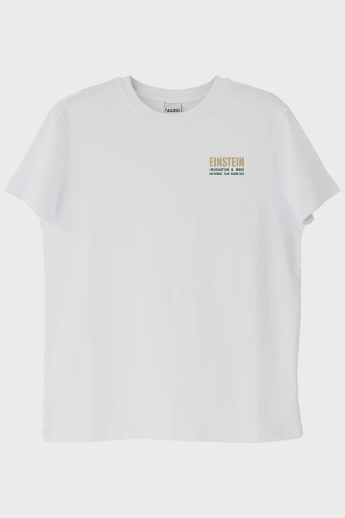 Einstein İmza Beyaz Tişört
