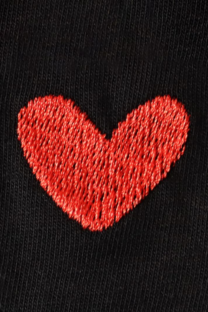 Kalp ve All You Need Is Love Yazılı Bisiklet Yaka Sweatshirt - Sevgililer Günü