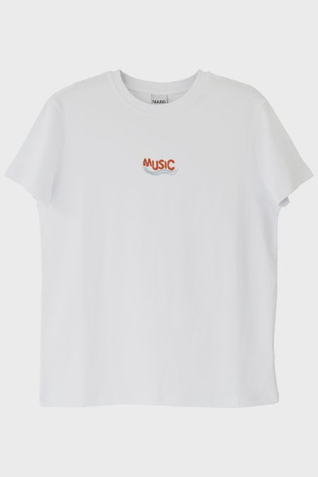 Turuncu Music Nakışlı Müzik T-Shirt
