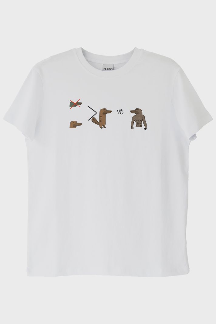 Ornitorenk Çatışması Beyaz Tişört