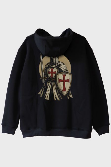 Tapınak Şövalyesi Siyah Hoodie