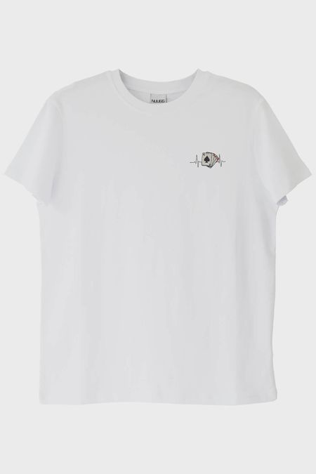 Kart Ritmi Beyaz Tişört