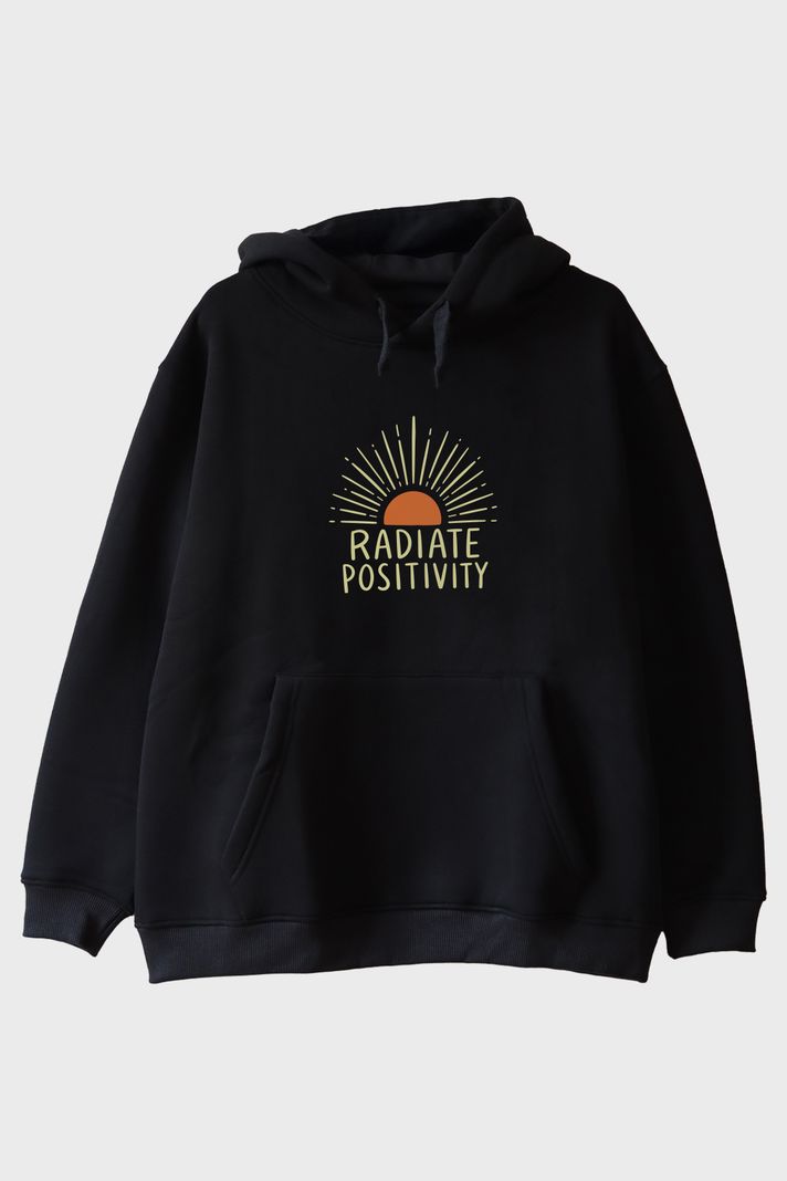 Radiate Positivity Siyah Hoodie