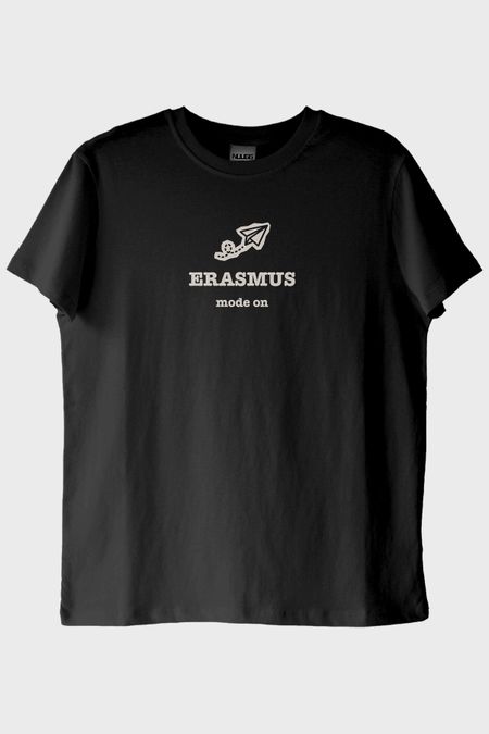 Erasmus Mode On Siyah Tişört