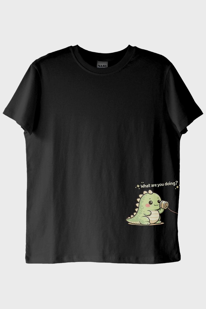 Tatlı Dinozor Çift Siyah Tişörtleri