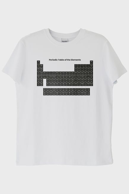 Periodic Table of the Elements Baskılı Beyaz Tişört
