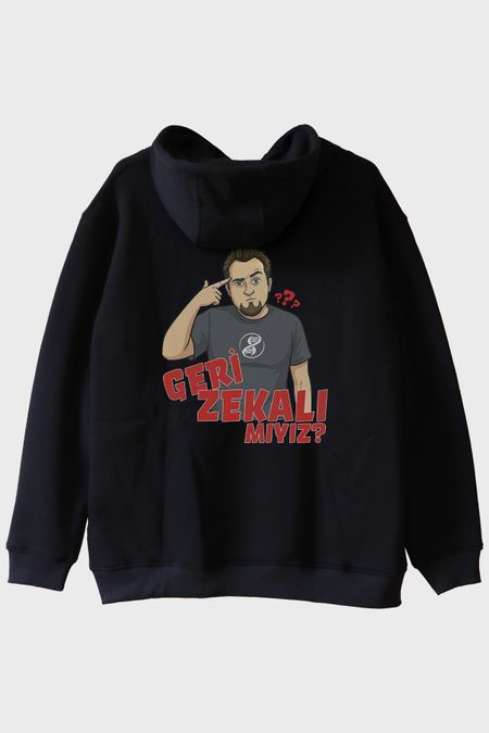 Geri Zekalı Mıyız Siyah Hoodie