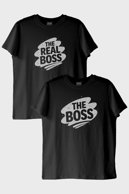 The Boss Çift Siyah Tişört