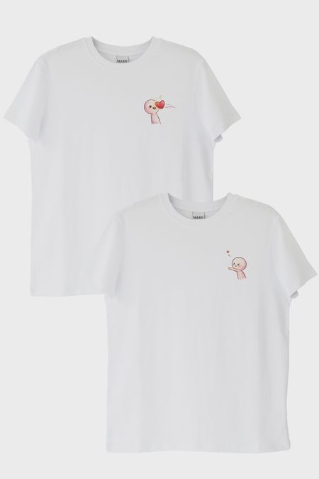 Kalbim Yolda Beyaz Tişört