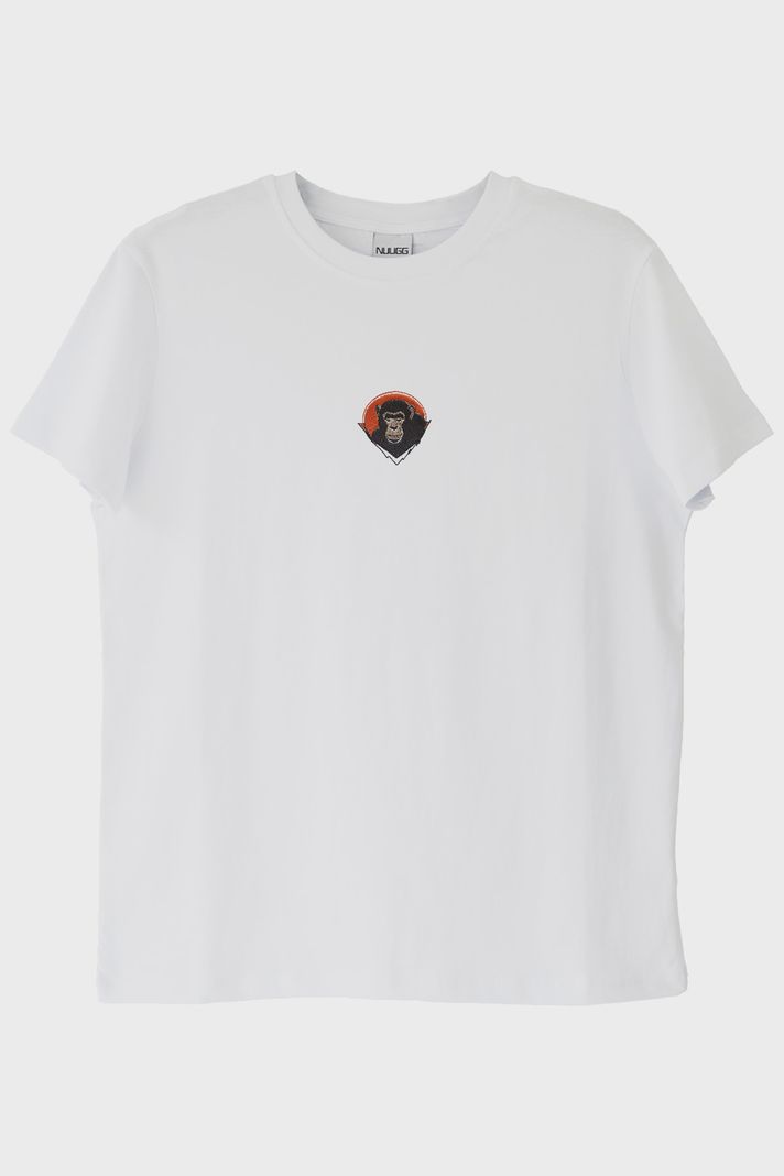 Şempanze Nakışlı T-Shirt