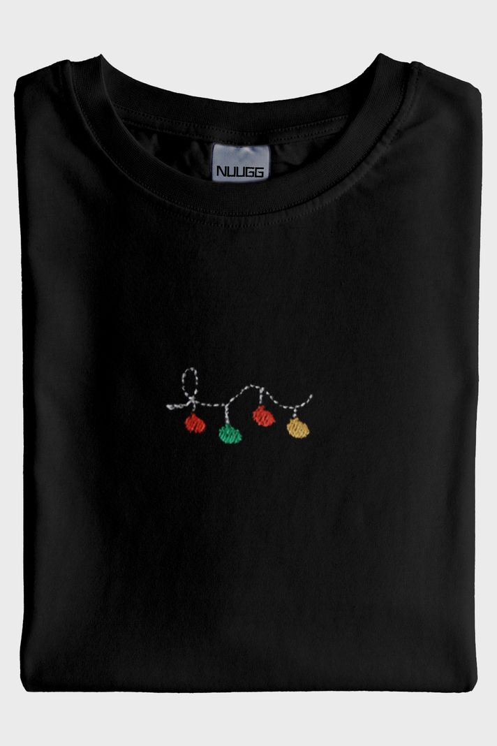 Renkli Işıklar Siyah Tişört