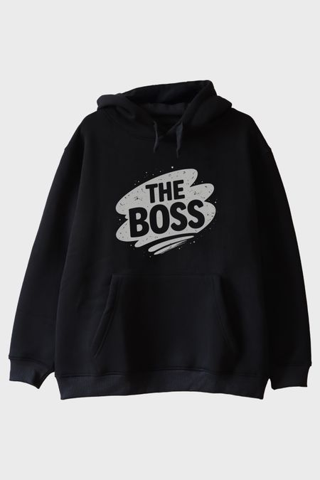 The Boss Siyah Hoodie