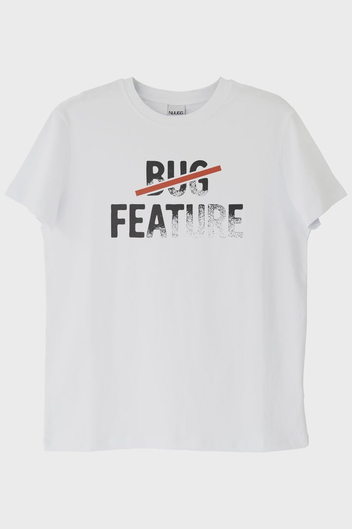 Bug Feature Beyaz Tişört