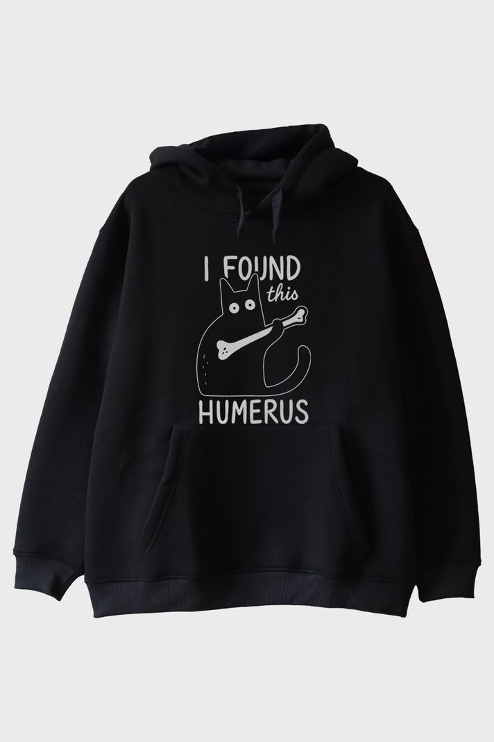 Humerus Mizahi Siyah Hoodie
