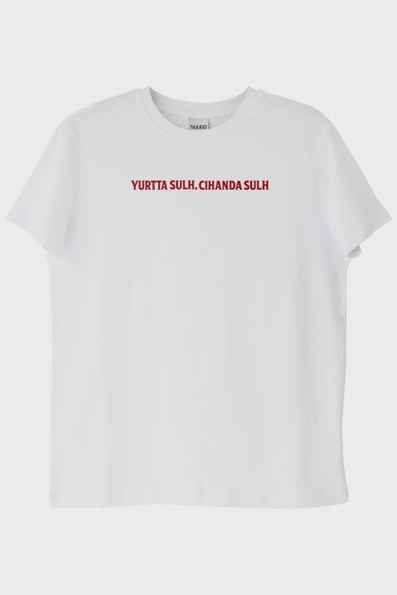 Yurtta Sulh Cihanda Sulh Beyaz Tişört