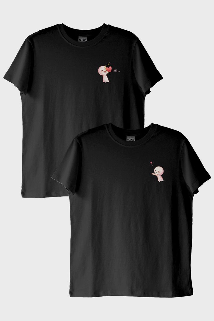 Kalbim Yolda Siyah Tişört