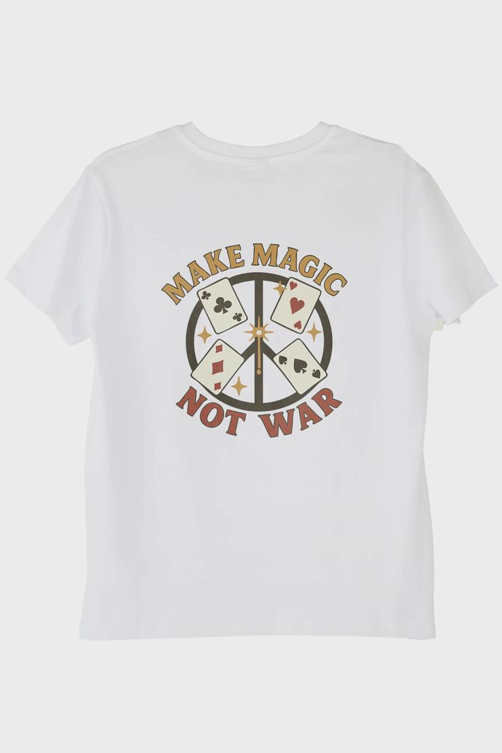 Make Magic Not War Beyaz Tişört