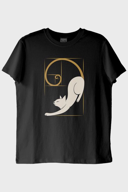 Organik Mükemmellik Kedi Siyah Tişört