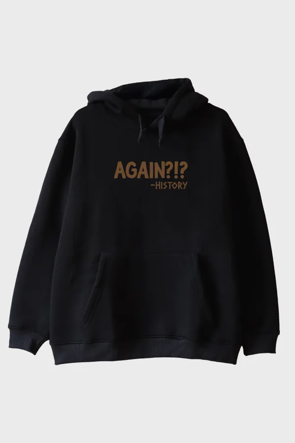 Again History Siyah Hoodie