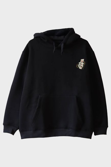 Deal With It Kart Siyah Hoodie