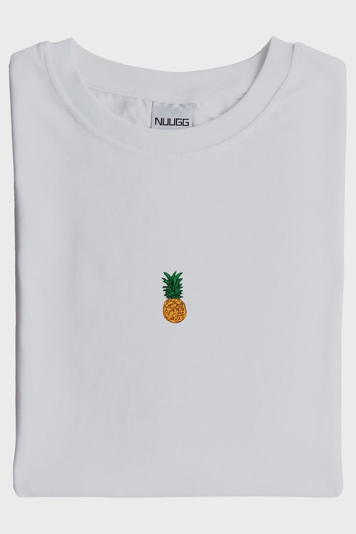 Ananas Desenli Nakış Tişört