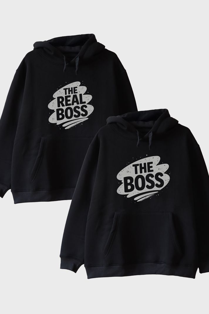 The Boss Çift Siyah Hoodie