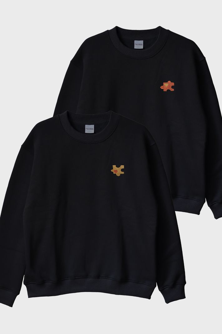 Puzzle Parçalı Çift Kombin Tişörtü - Sevgililer Günü Hediyesi