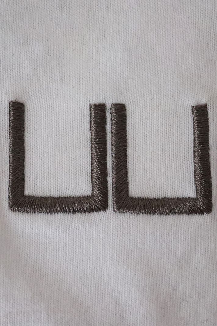 UU Gri Logolu Nakışlı T-shirt