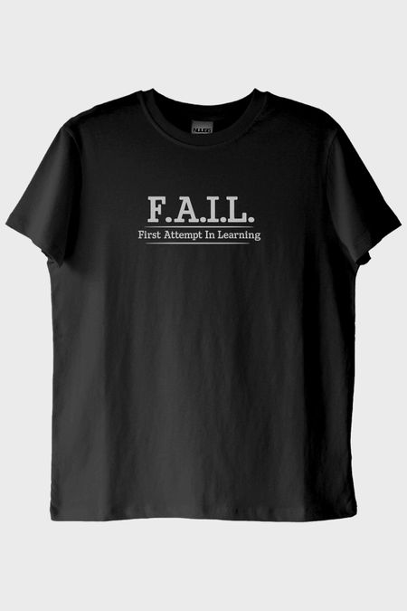 FAIL Motivasyon Siyah Tişört