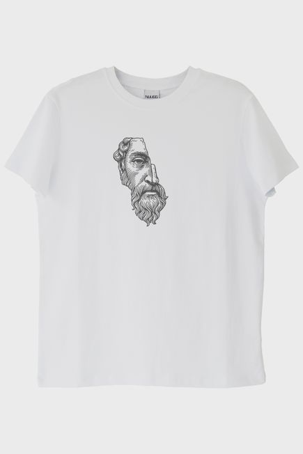 Marcus Aurelius Tasarımlı Beyaz Tişört