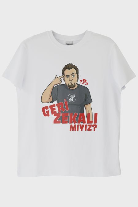 Geri Zekalı Mıyız Beyaz Tişört