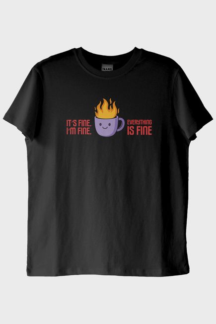 Im Fine Mizahi Siyah Tişört