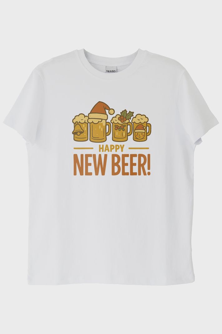 Happy New Beer Beyaz Tişört