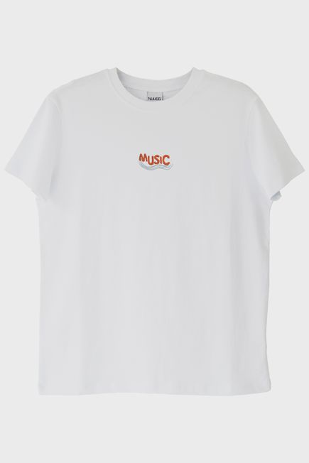 Turuncu Music Nakışlı Müzik T-Shirt