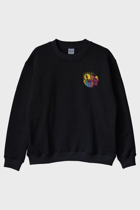 Marie Curie Siyah Bisiklet Yaka Sweatshirt