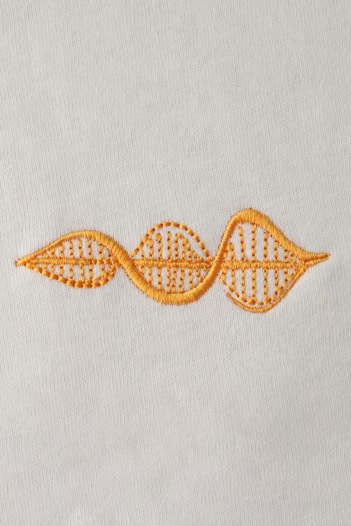 Sarı DNA Nakışlı Tişört