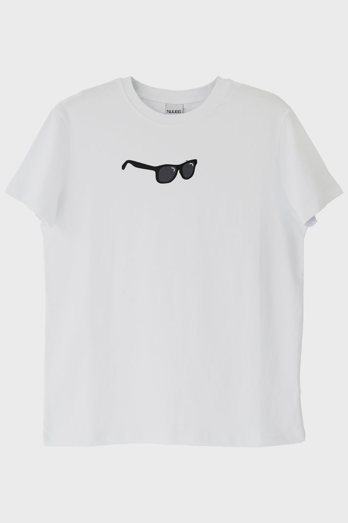 Donca Gözlük Beyaz Tişört