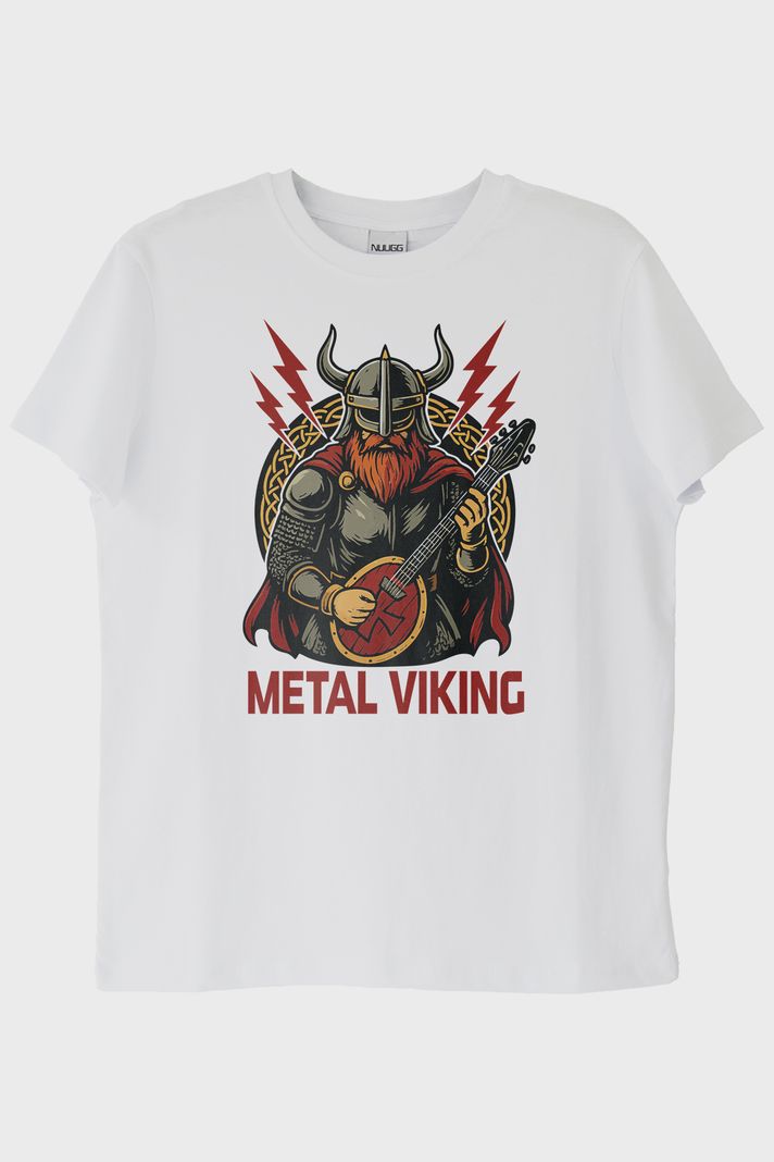 Metal Viking Beyaz Tişört