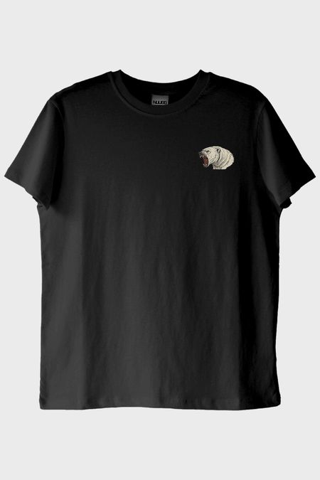 Kutup Ayısı Detaylı Siyah Tişört