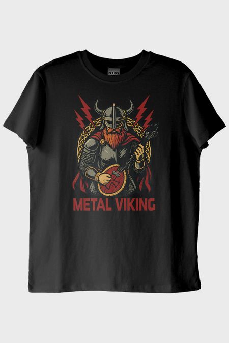 Metal Viking Siyah Tişört