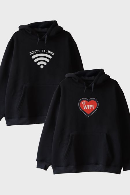 Don’t Steal My Wifi Siyah Hoodie
