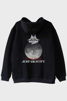 Just Gravity Siyah Hoodie