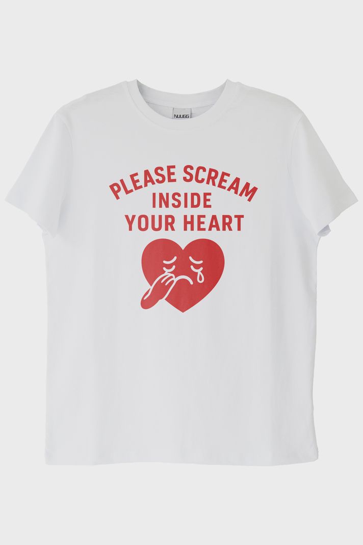 Please Scream Inside Your Heart Baslikli Tisort